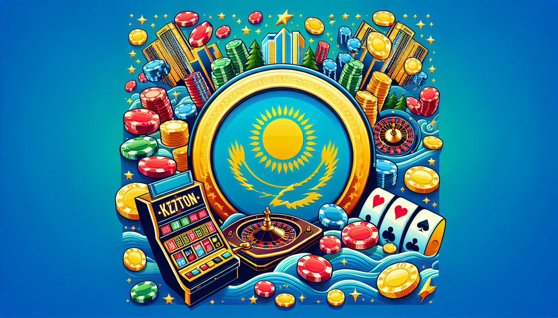 Логотип онлайн казино JetTon на синем фоне